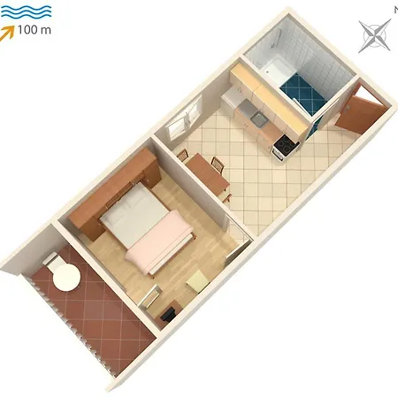 740b Appartamento Postira